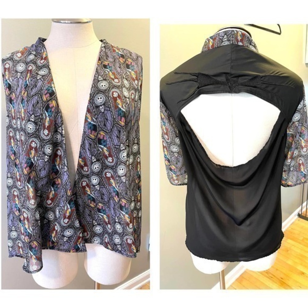 New‎ Torrid 3 (3X, 22/24) Disney Nightmare Before Christmas Stained Glass Kimono